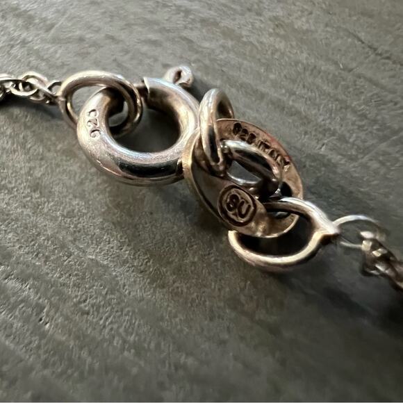 925 Sterling Silver CZ Double Hearts Cross Necklace - Picture 3 of 6